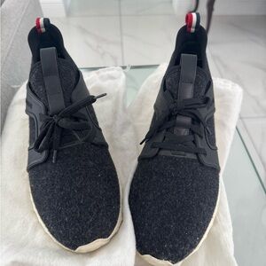 Moncler Emilien Rubber and Leather Trimmed Neoprene Sneakers